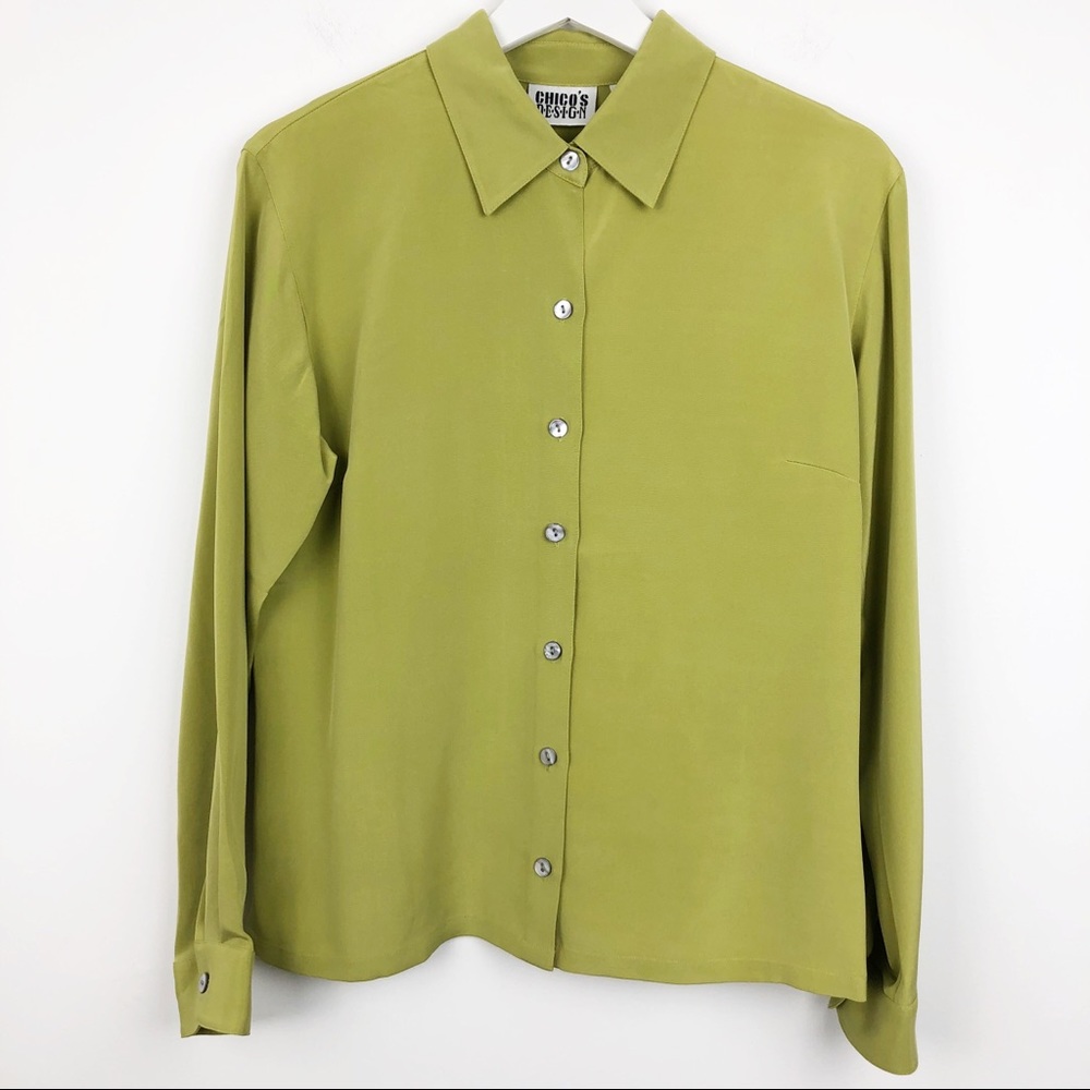Chico Silk Blouse in Geeen